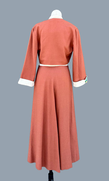 DARYL REG. 2 PIECE Vintage 50s Dress Set • Small