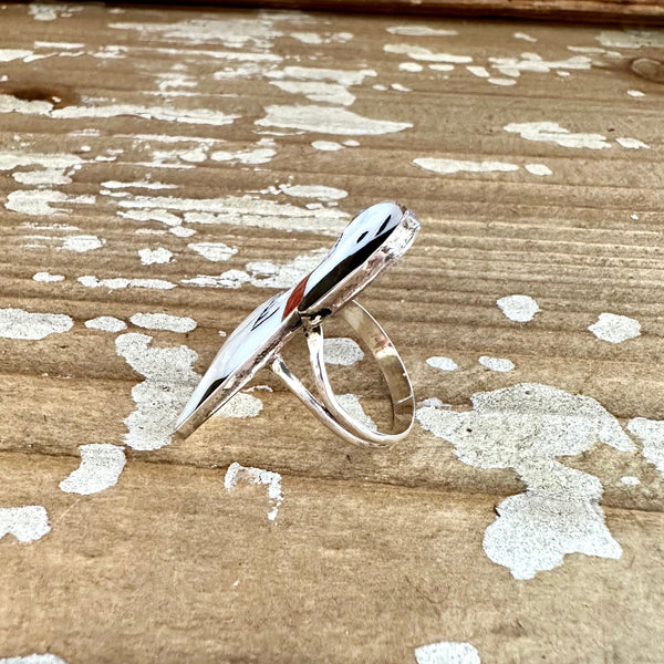 SNOOPY Zuni Toons Inlay Silver Ring • Size 9.5