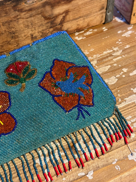 NATIVE AMERICAN CLUTCH 30s/40s Two-Sided Plateau Beaded Bag