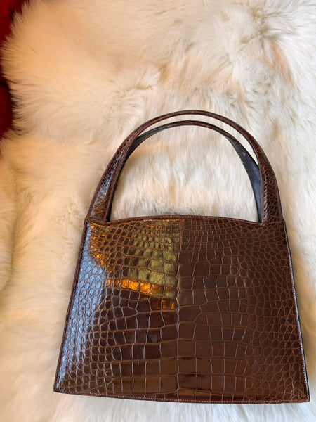 LUCILLE De PARIS 50s Alligator Handbag