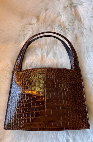 LUCILLE De PARIS 50s Alligator Handbag