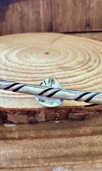 TURQUOISE TRIANGLE Small Sterling Silver Cuff