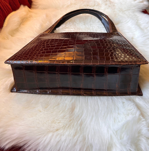 LUCILLE De PARIS 50s Alligator Handbag