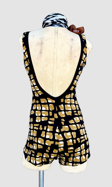 VINTAGE SEARS 60s One Piece Bathing Suit • Medium