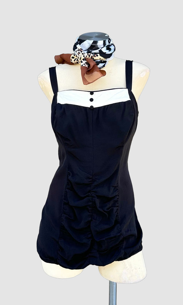 VINTAGE SEARS 50s/60s One Piece Bathing Suit • Med. to Lg.