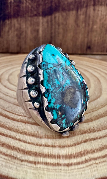 1970s RING AROUND Vintage Sterling Silver Mens Ring • Size 10 1/2