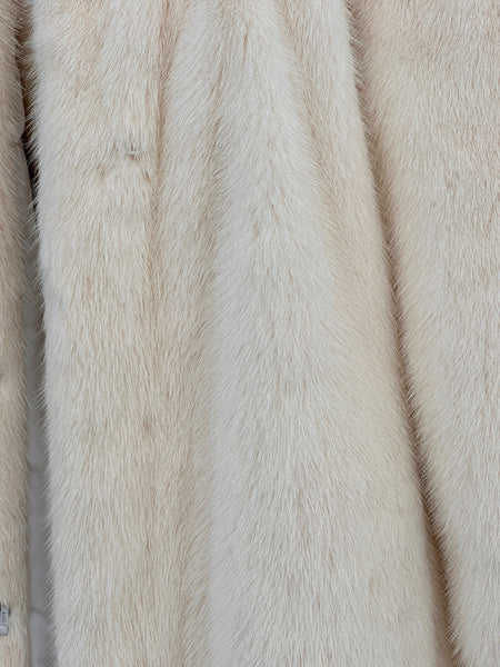 SNOW WHITE 80s Fur Mink Coat • Large