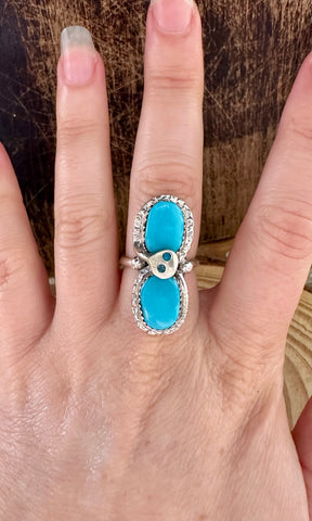 EFFIE SNAKE TURQUOISE and Sterling Silver Ring • Sizes 6 1/4