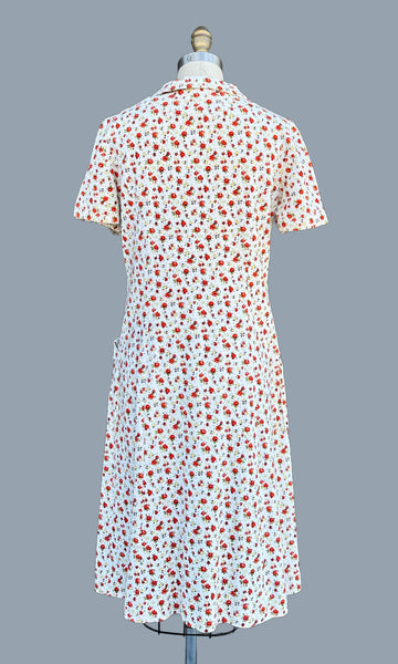 PICNIC PARTY Vintage 50s Floral Dress • Medium