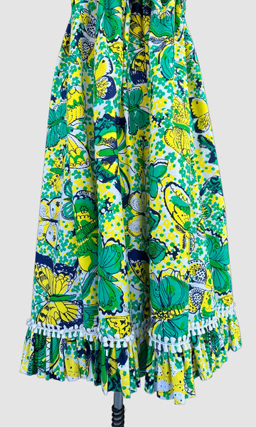 LILLY PULITZER Vintage 70s Strapless Dress • Large