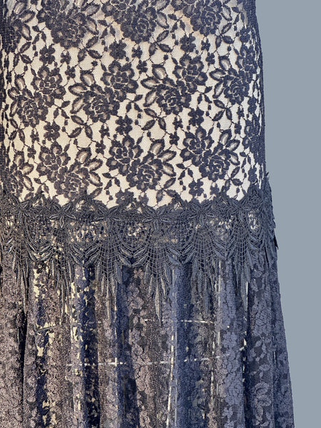 THE LADY ASHLEY COLLECTION 90s does 20s Chantilly Lace Dress • Large