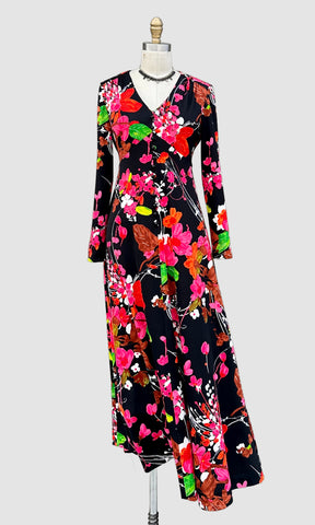 GINA RINALDI Creations Vintage 70s Maxi Dress • Medium