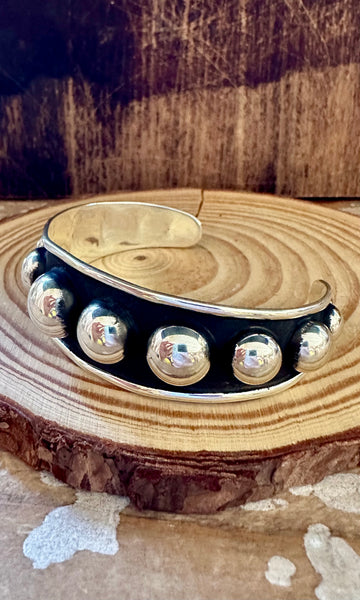 MEXICAN BUBBLE CUFF Sterling Silver Bracelet