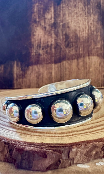 MEXICAN BUBBLE CUFF Sterling Silver Bracelet