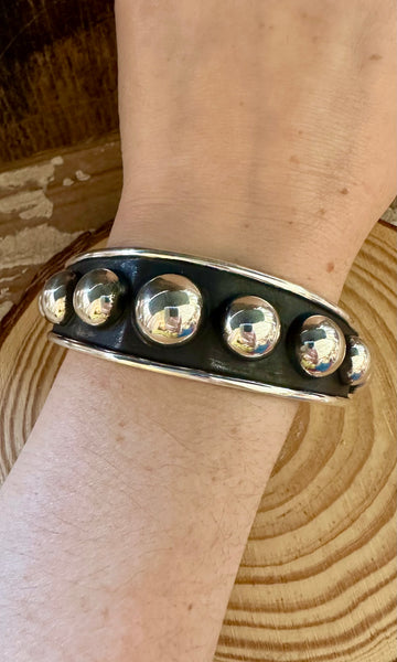 MEXICAN BUBBLE CUFF Sterling Silver Bracelet