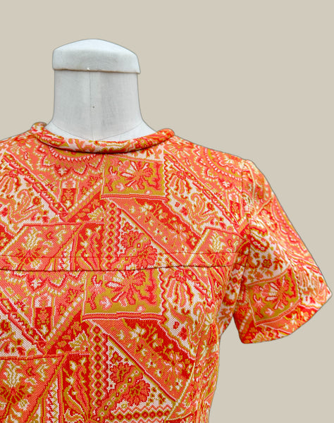 HURWITZ COUTURE Vintage 70s Coat and Dress Set • Small