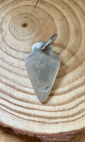 DAN DODSON Sterling Silver Arrowhead Dog Tag Charm