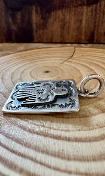 THUNDERBIRD STERLING SILVER Dog Tag Charm