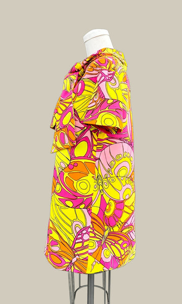 PSYCHEDELIC BUTTERFLY Vintage 60s Top • Sm. to Med.