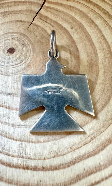 DAN DODSON THUNDERBIRD and Sterling Silver Dog Tag Charm