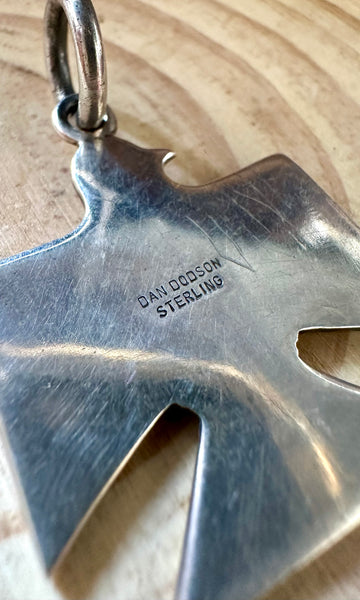 DAN DODSON THUNDERBIRD and Sterling Silver Dog Tag Charm
