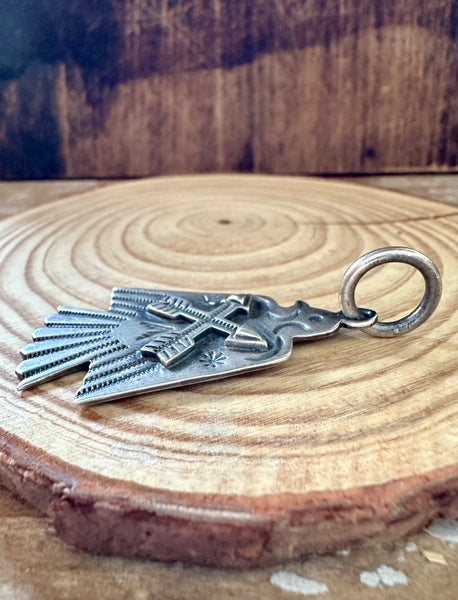 SMALL THUNDERBIRD Dan Dodson and Sterling Silver Dog Tag Charm