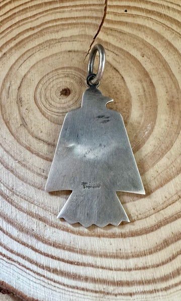 SMALL THUNDERBIRD Dan Dodson and Sterling Silver Dog Tag Charm