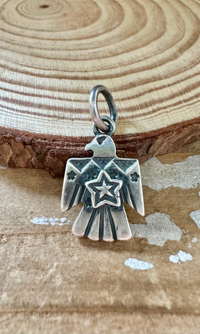 STAR THUNDERBIRD and Sterling Silver Dog Tag Tiny Charm