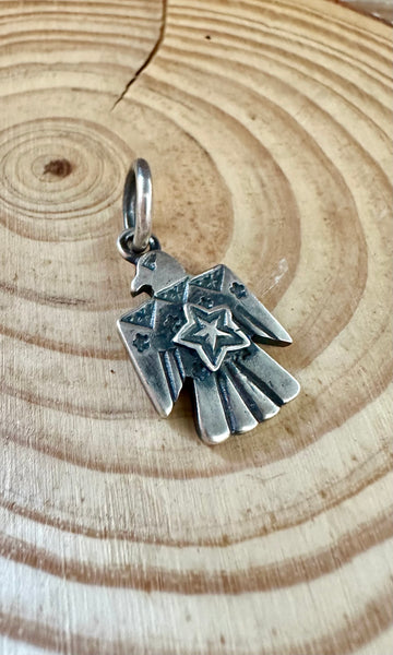 STAR THUNDERBIRD and Sterling Silver Dog Tag Tiny Charm
