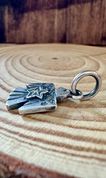 STAR THUNDERBIRD and Sterling Silver Dog Tag Tiny Charm