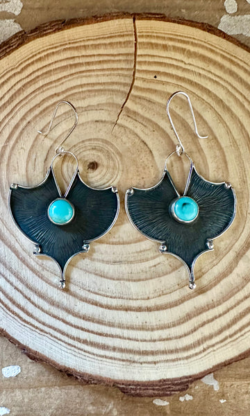 MANTA RAY TURQUOISE & Sterling Silver Earrings