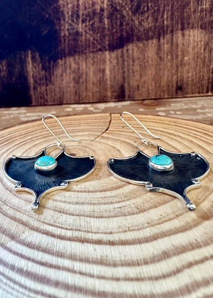 MANTA RAY TURQUOISE & Sterling Silver Earrings