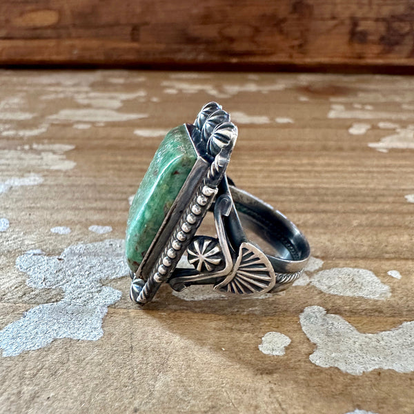 M&R CALLADITTO Navajo Handmade Men's Ring Sterling Silver w/ Turquoise • Various Sizes
