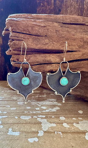 MANTA RAY TURQUOISE & Sterling Silver Earrings