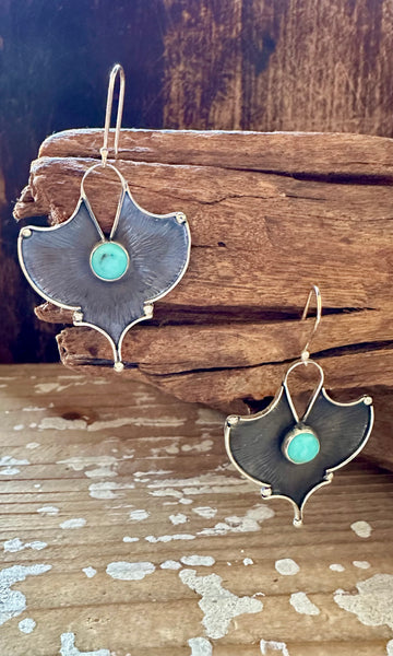 MANTA RAY TURQUOISE & Sterling Silver Earrings