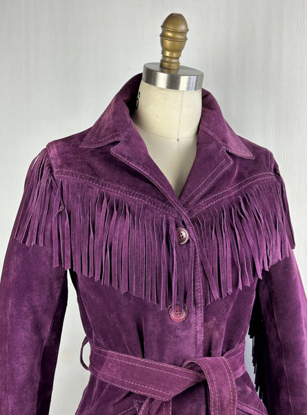 WINLIT by LISTEFF 70s Purple Suede Fringe Jacket • X Small