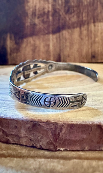 TWIN THUNDERBIRDS Turquoise and Sterling Silver Cuff