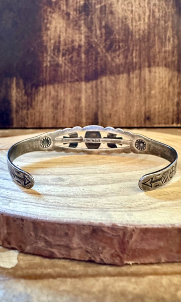 TWIN THUNDERBIRDS Turquoise and Sterling Silver Cuff