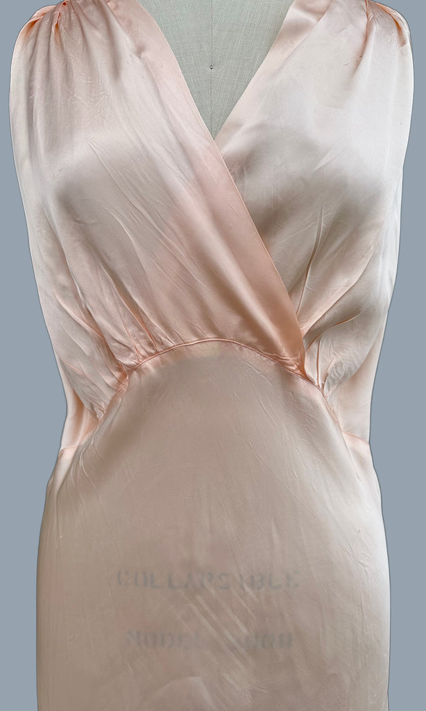 vintage bias cut slip dress 1940s Cream Lace Bias Cut Maxi Slip Dress