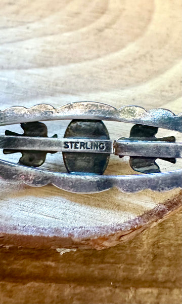 TWIN THUNDERBIRDS Turquoise and Sterling Silver Cuff