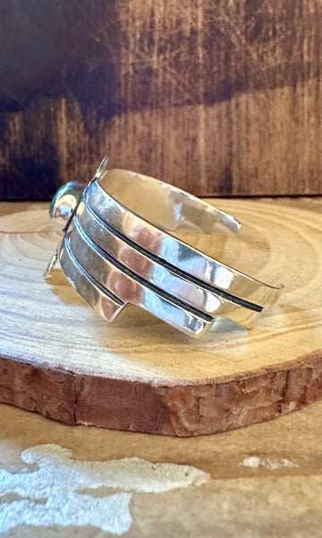 SOARIN' THUNDERBIRD Sterling Silver & Turquoise Large Cuff
