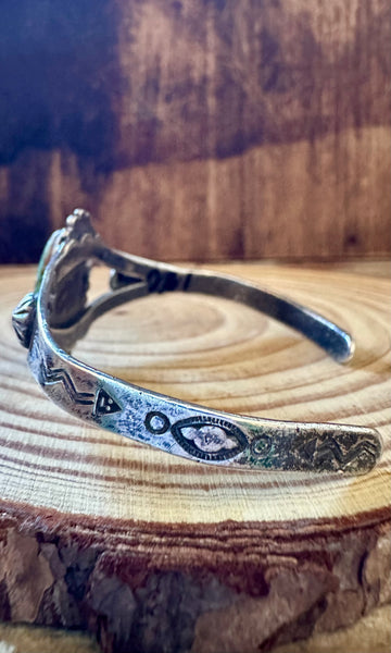 EYE OF TURQUOISE and Sterling Silver Small Cuff