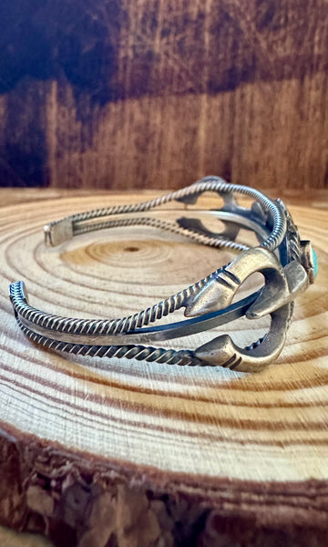 IRON HEART TURQUOISE and Sterling Silver Cuff