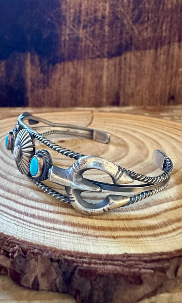 IRON HEART TURQUOISE and Sterling Silver Cuff