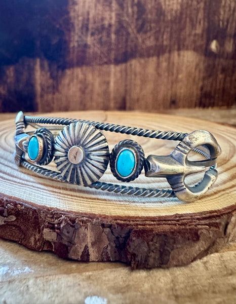 IRON HEART TURQUOISE and Sterling Silver Cuff