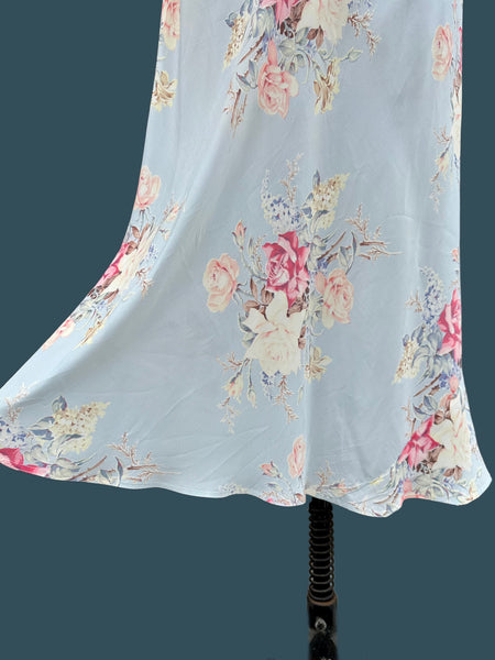 RADCLIFFE FLORAL Bias Cut 40s Slip Dress • Large