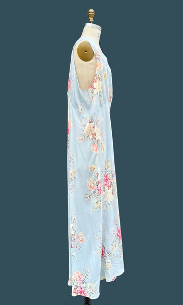 RADCLIFFE FLORAL Bias Cut 40s Slip Dress • Large