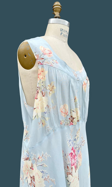 RADCLIFFE FLORAL Bias Cut 40s Slip Dress • Large