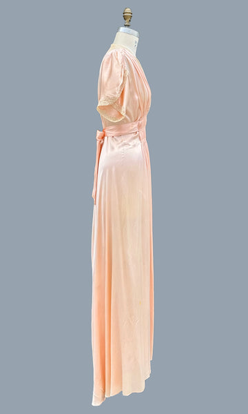 CHANTILLY LACE PEIGNOIR 40s Dress • Medium