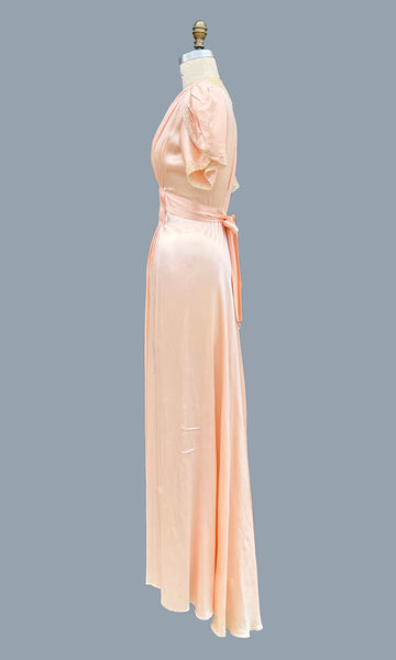 CHANTILLY LACE PEIGNOIR 40s Dress • Medium